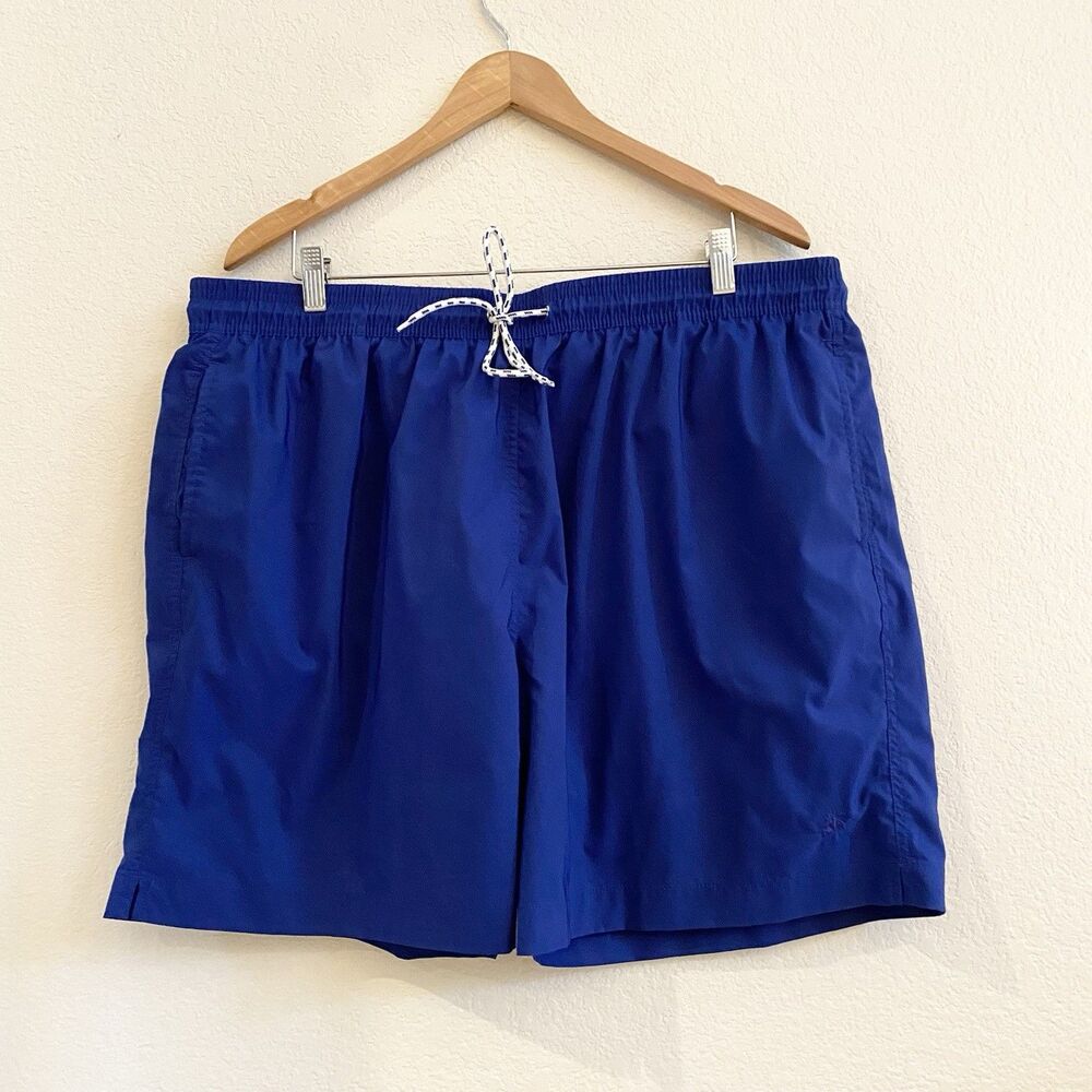 Brooks Brothers Mens Swim Trunks Royal Blue Size: XXL Slash Back Pockets